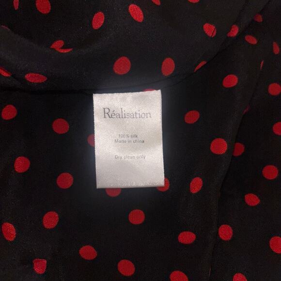 Réalisation Par Silk Italia Alexandra Polka Dot Wrap Dress – Size Small - Picture 14 of 15